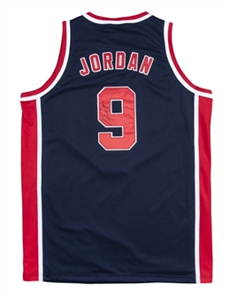 Michael Jordan Signed 1984 Los Angeles Style Olympic Jersey (Beckett)   